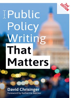 cover image of Public Policy Writing That Matters
